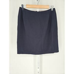 VTG Allison Daley Women's Navy Blue Zip Closer Polyester Mini Skirt Size 12P